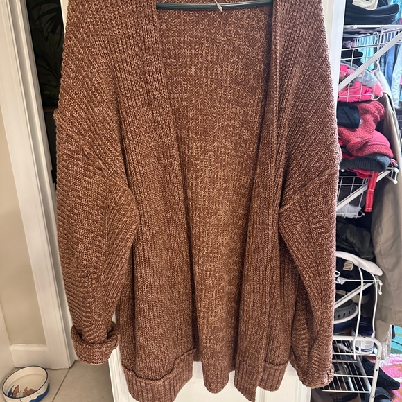 Free People Sweaters - Free People Comfy Soft Cozy Copper Color Brown Knit Sweater Fits XL